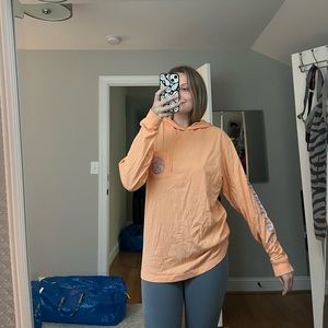 Light Orange Long Sleeve Light Hoodie